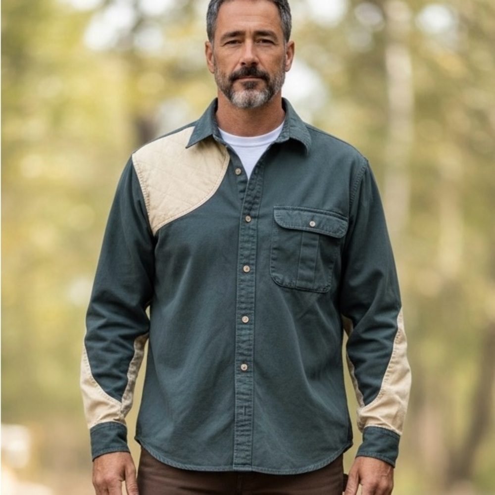 Wrangler Rugged Wear blue and tan Shirt